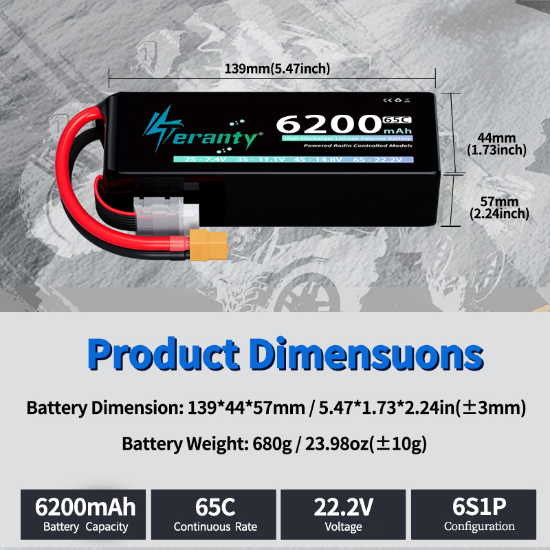 TERANTY 6S 6200mAh Lipo Batter - Drone Battery 6S recensie en prijs