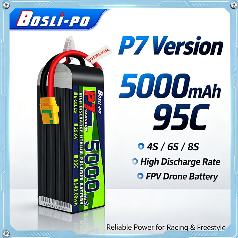 Boslipo P7 Versie 5000mAh 95C  - Drone Battery 6S recensie en prijs